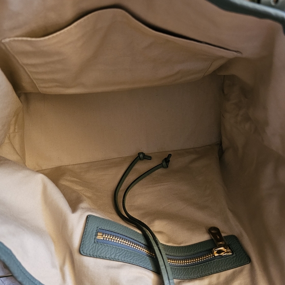 Chloe Dark Green Leather Tote - Picture 14 of 16